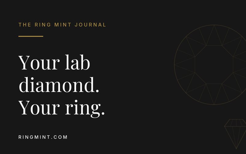 Your lab diamond. Your ring. in white on charcoal