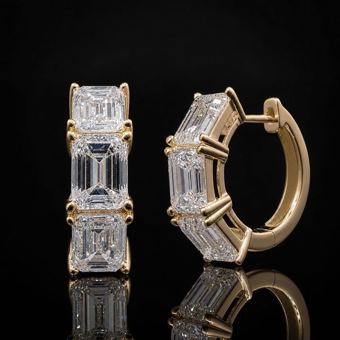 Okay, emerald-cut hoops are dangerous.